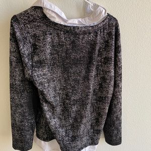 Style&Co Women Black Long Sleeve Top L